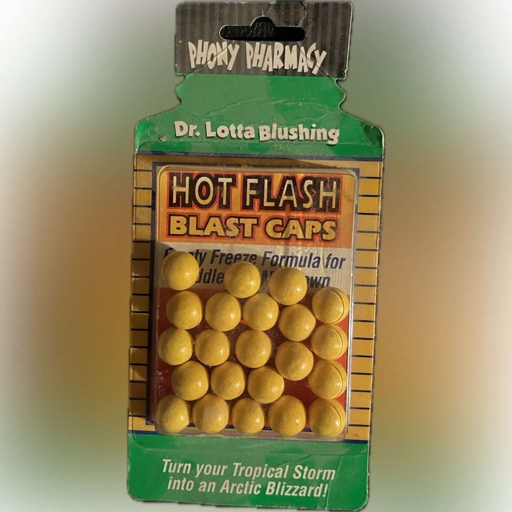Vintage Phony Pharmacy “Hot Flash Blast Caps” Gag Gift 🍬